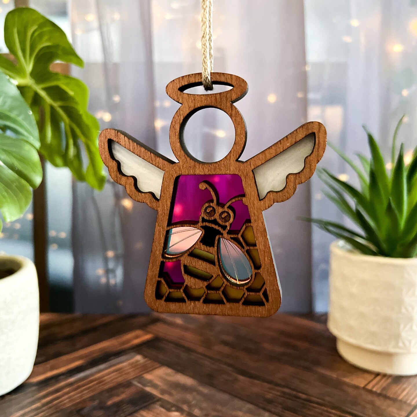 3.5&#x22; Honey Bee Ornament - Handcrafted in Texas - Mother&#x27;s Angels&#xAE; Figurine - Mother&#x27;s Day Gifts