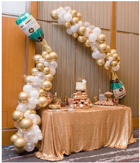 Bachelorette Anniversary Party Decorations 88 PCS Champagne Bottle Balloon Garland Arch Kit