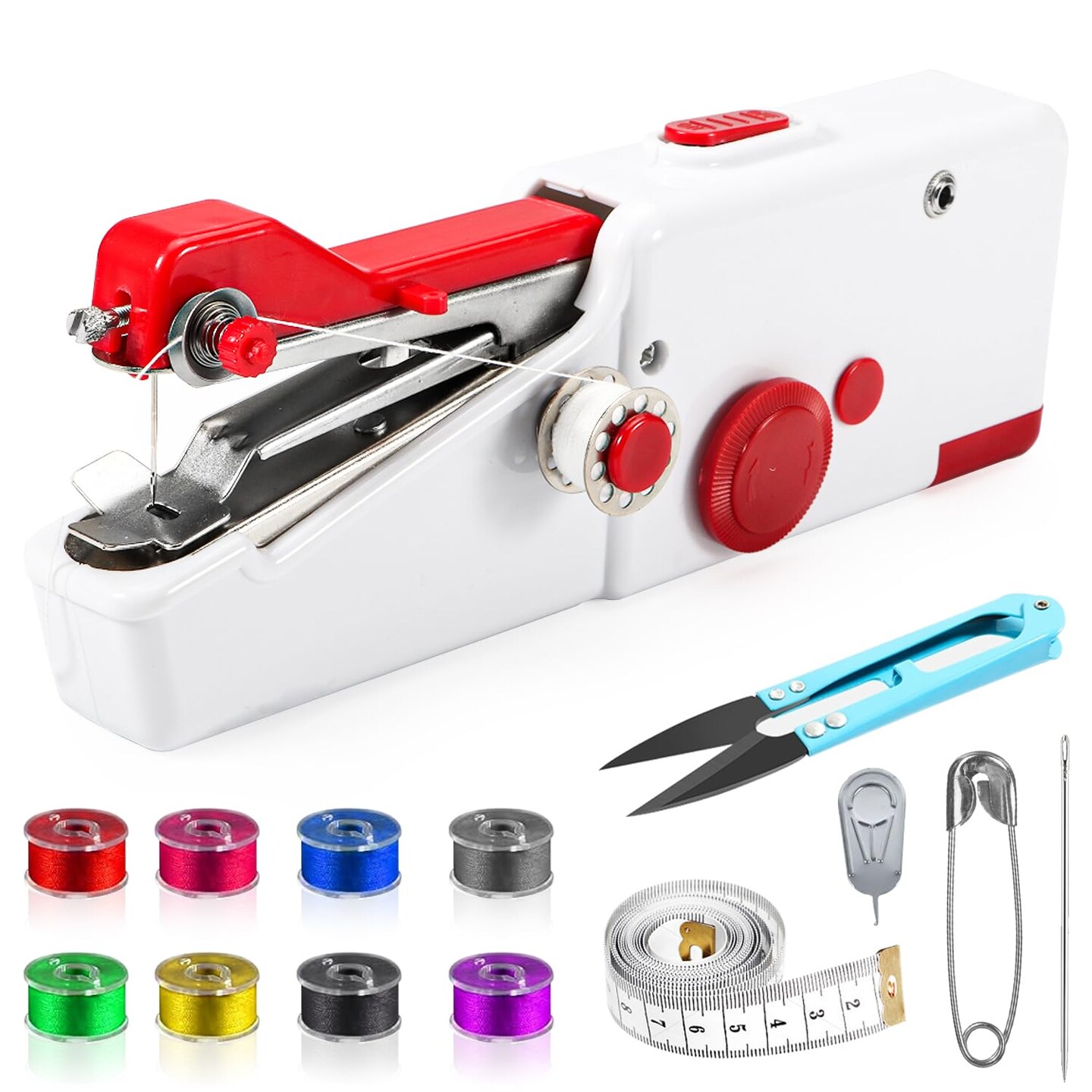 Handheld Sewing Machine, Mini Cordless Portable Hand Sewing Machine for  Beginners, Household & Travel Quick Repairs Electric Hand Held Sewing Device  for Fabric Clothing Kids Cloth Pet Clothes