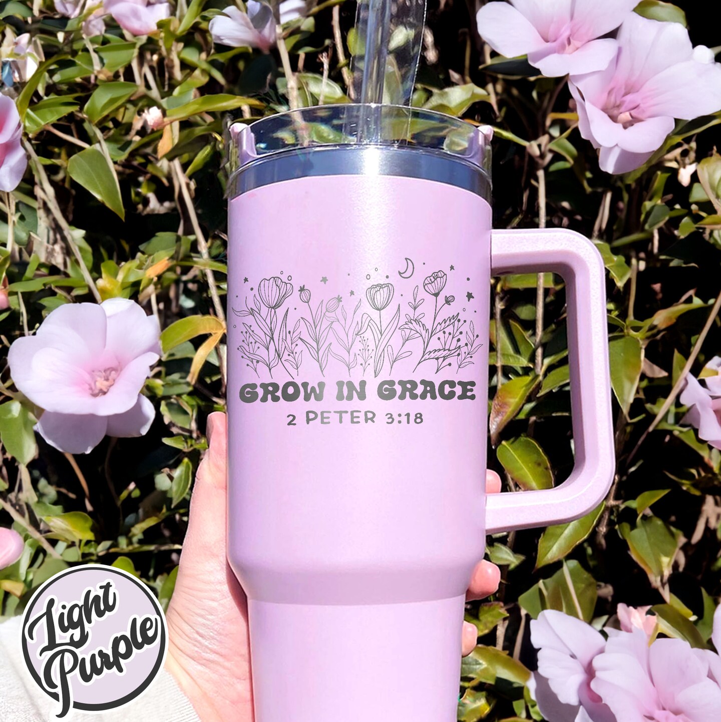 40oz I Am Bible Verses Handled Tumbler (Summer Launch)