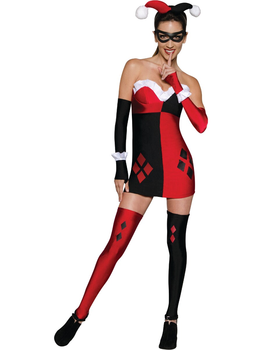 Adult&#x27;s Womens  Batman Villain Harley Quinn Dress Costume