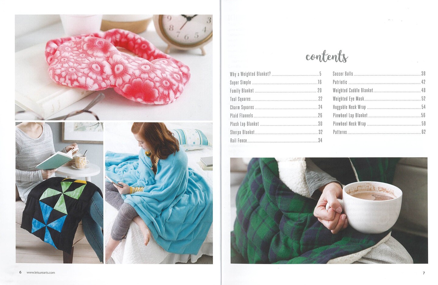 Leisure Arts Cozy Weighted Blankets Crafting Book