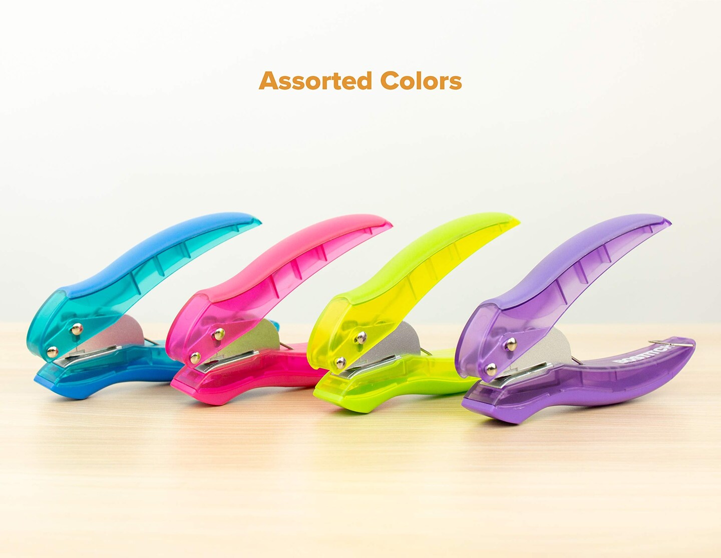 Bostitch Office inLIGHT Reduced Effort One-Hole Punch, One Unit per Package, Assorted Colors, No Color Choice (2401)