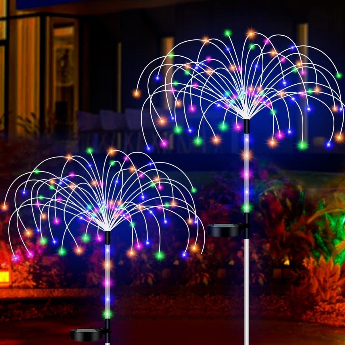 Outdoor Solar Firework Lights - 150 LED Waterproof Garden Decor Lights