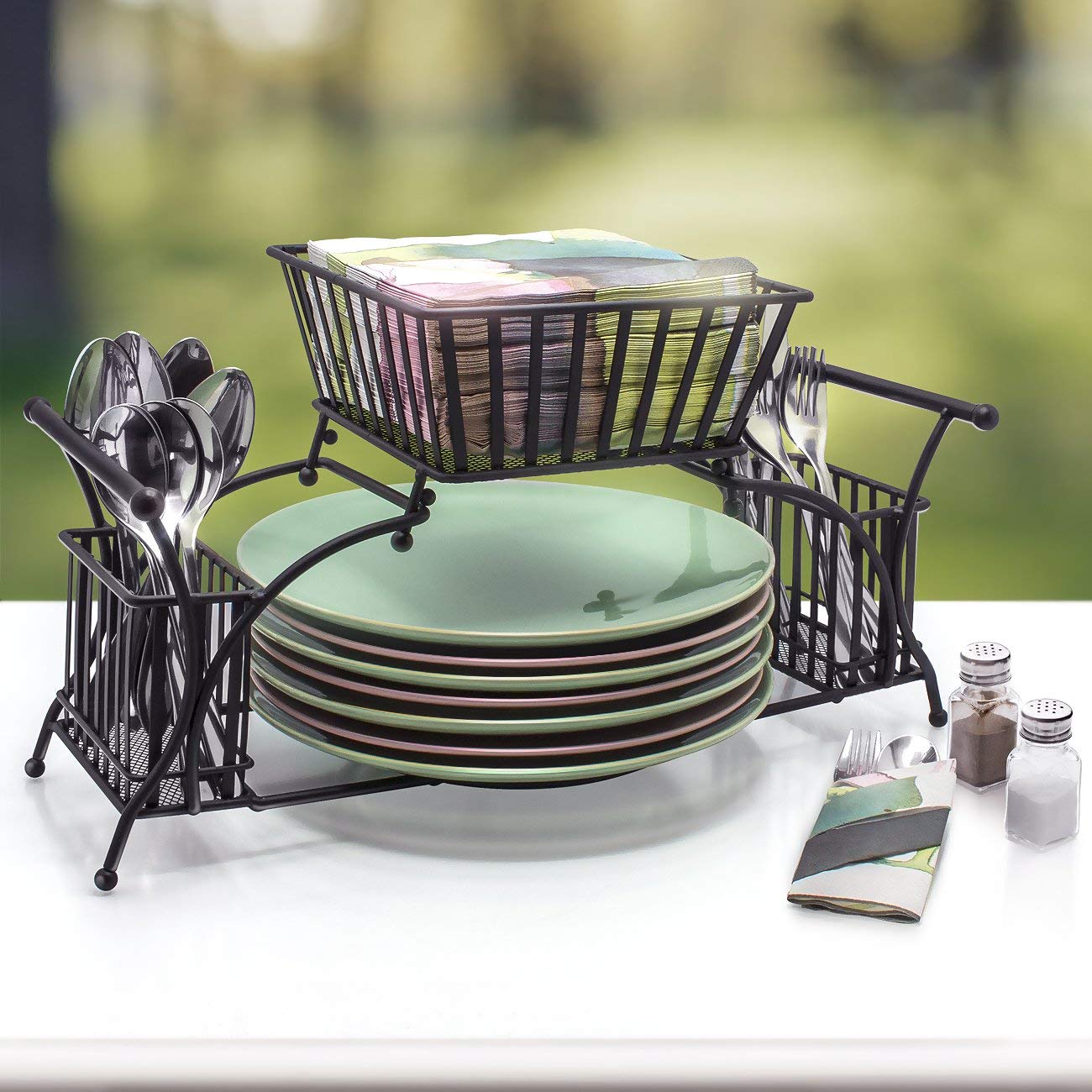 Sorbus Metal Rectangle Flatware Caddy - 2 Piece
