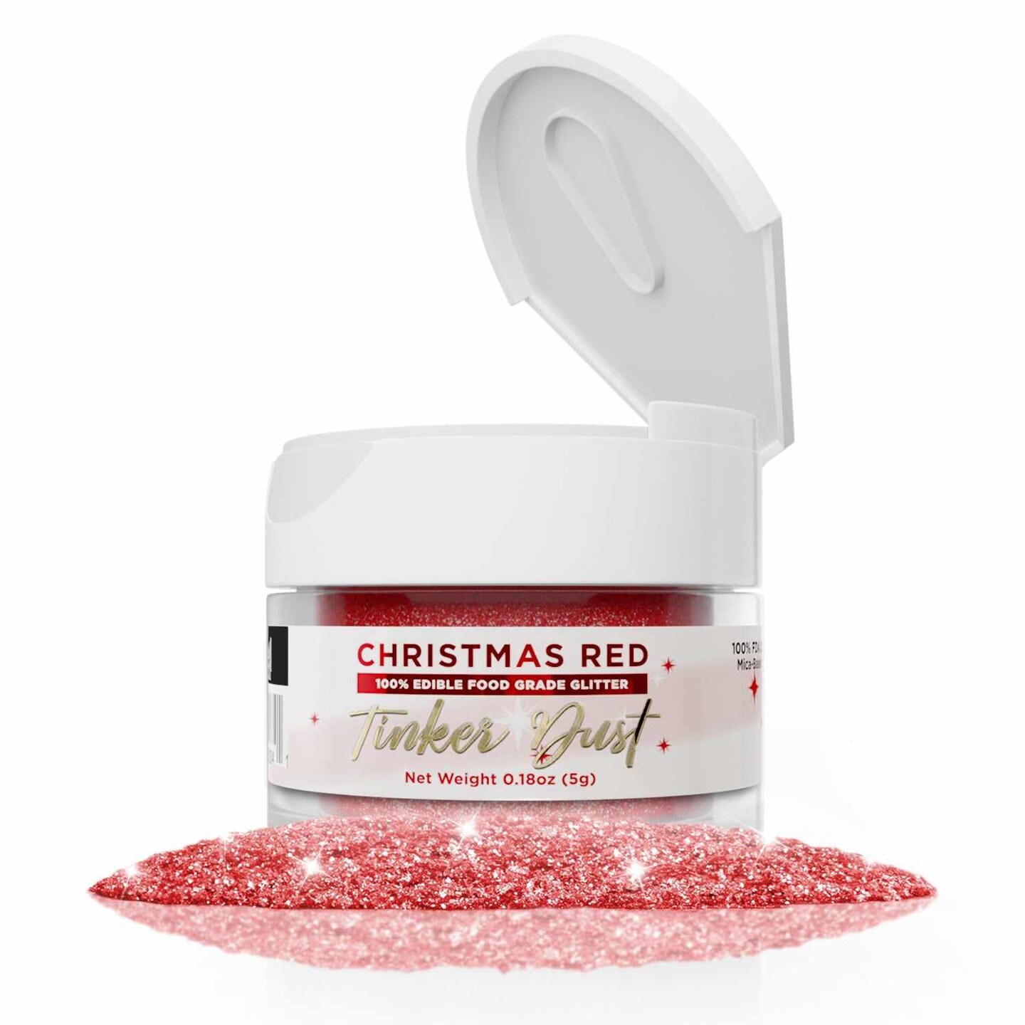Christmas Red Edible Glitter, Tinker Dust® 5 Grams