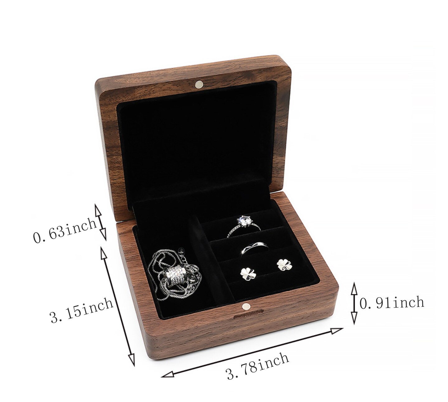 Heartwood Cascade II Collection Jewelry Box - Sapphire Interior - An  American Craftsman