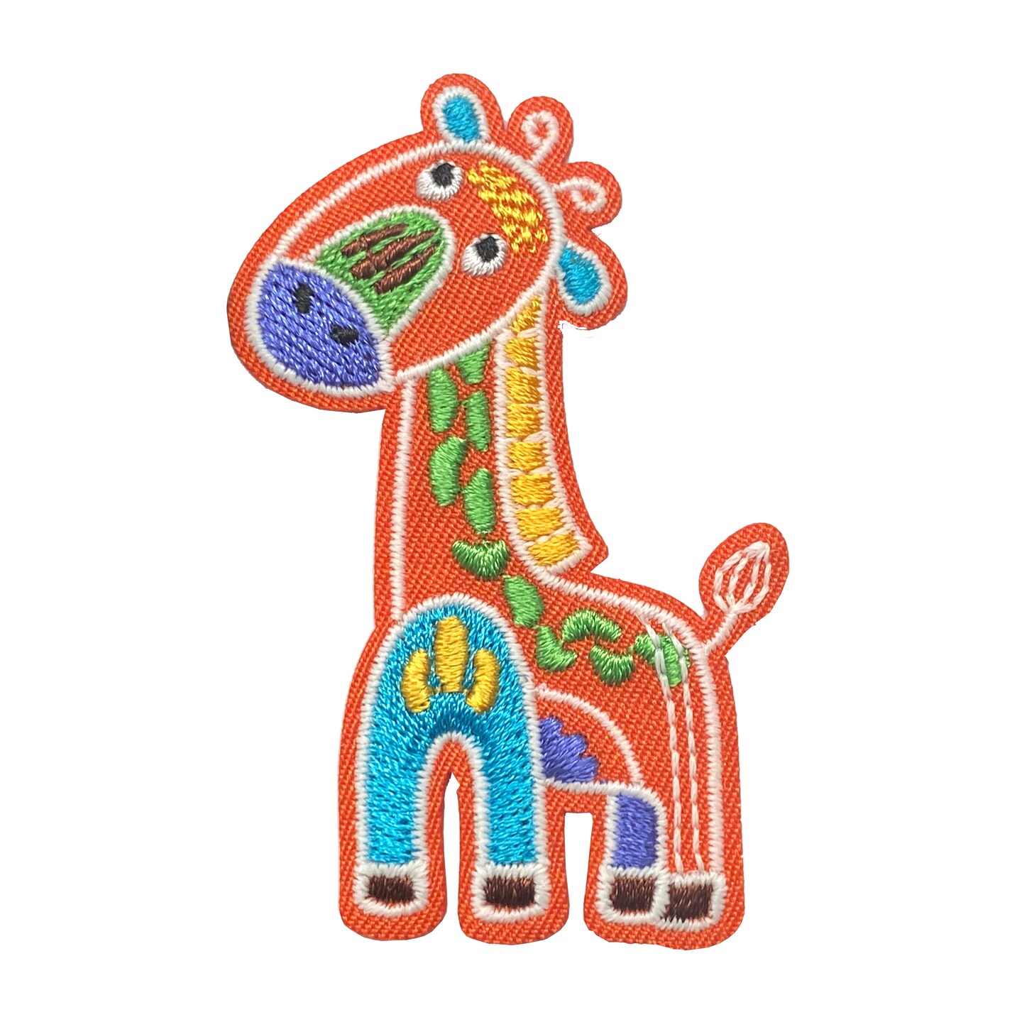 Giraffe, Folk Art, Embroidered, Iron-on Patch&#x2026;