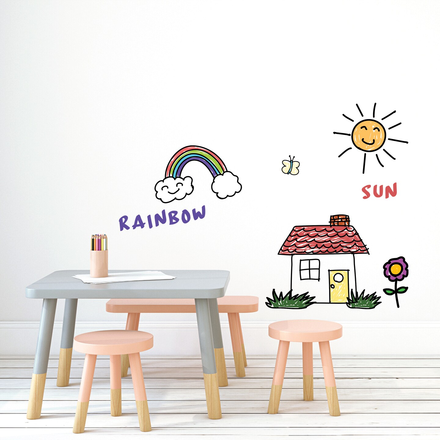 Tempaper Dry Erase Peel and Stick Wallpaper White