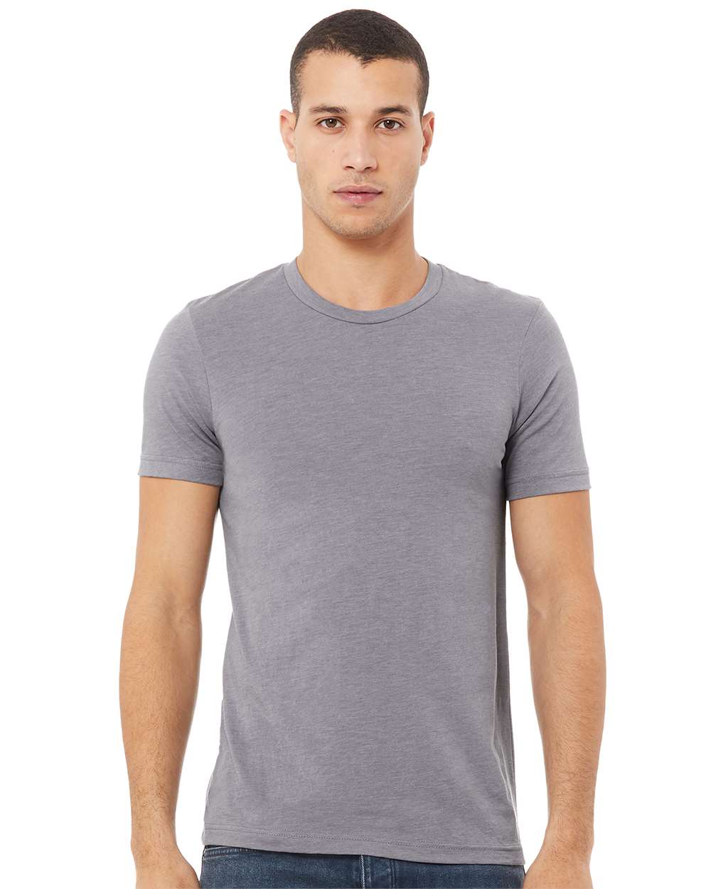 BELLA+CANVAS Men’s Triblend Crewneck Short Sleeve T-Shirt for Summer Wear, Casual Style & Lightweight Everyday Tee