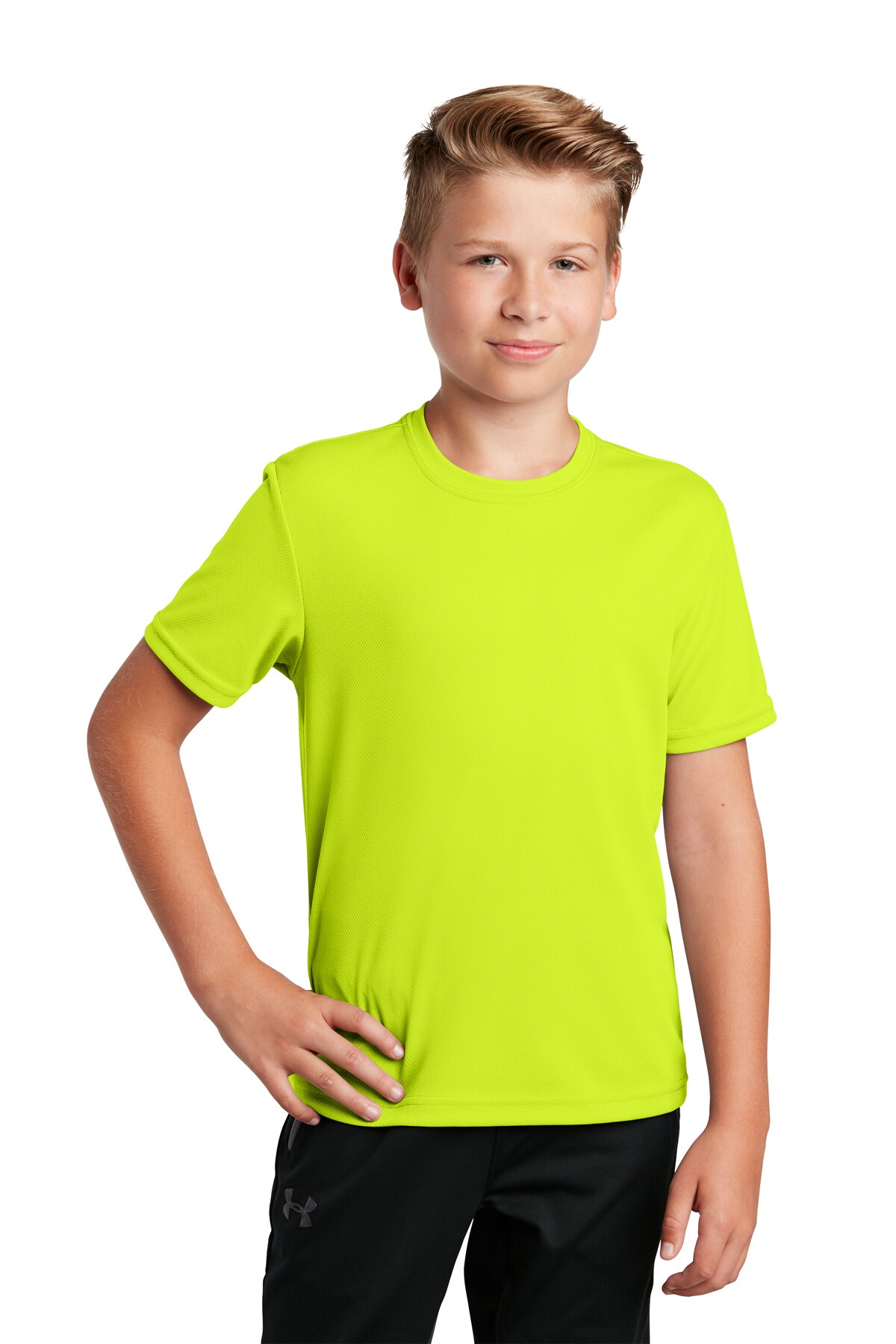 High-Performance Youth Apparel, Breathable Youth Sports Shirt, Youth  Fitness Tee | Engineered from 3.8-ounce, 100% polyester flat back mesh  featuring