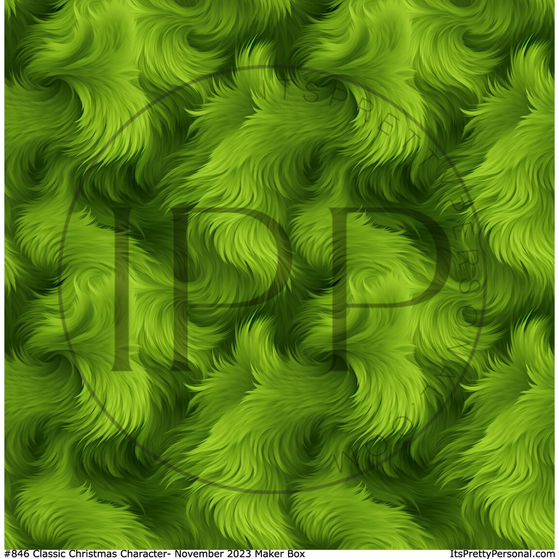 #846 -Green Fur- November Maker 2023  12x12 Pattern Vinyl