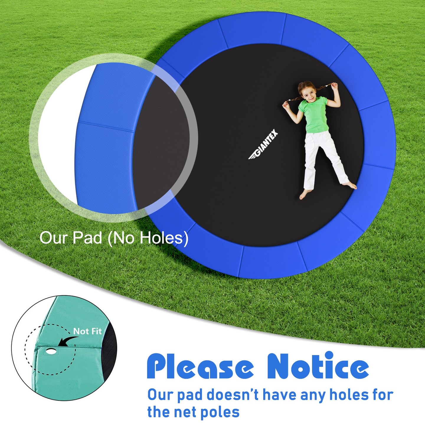 Waterproof and Tear-Resistant Universal Trampoline Safety Pad Spring Cover