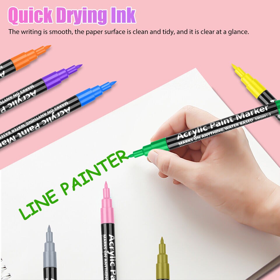 12PCS Colors Acrylic Paint Pens
