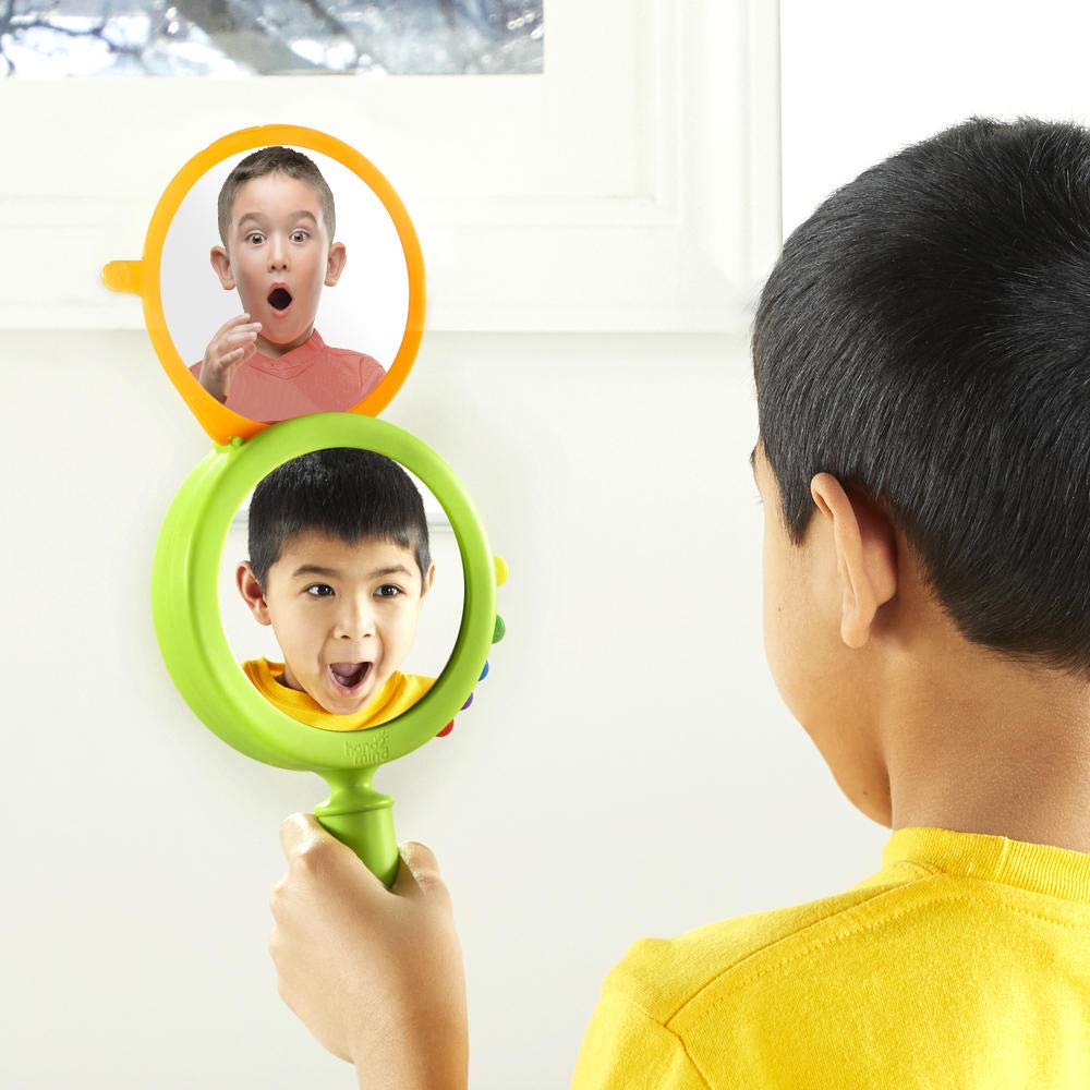 hand2mind See My Feelings Mirror, Social Emotional Learning Activities, Play Therapy Toys, Autism Learning Materials, Kids Anxiety Relief, Anger Management Toys, Calm Down Corner Supplies (Set of 1)