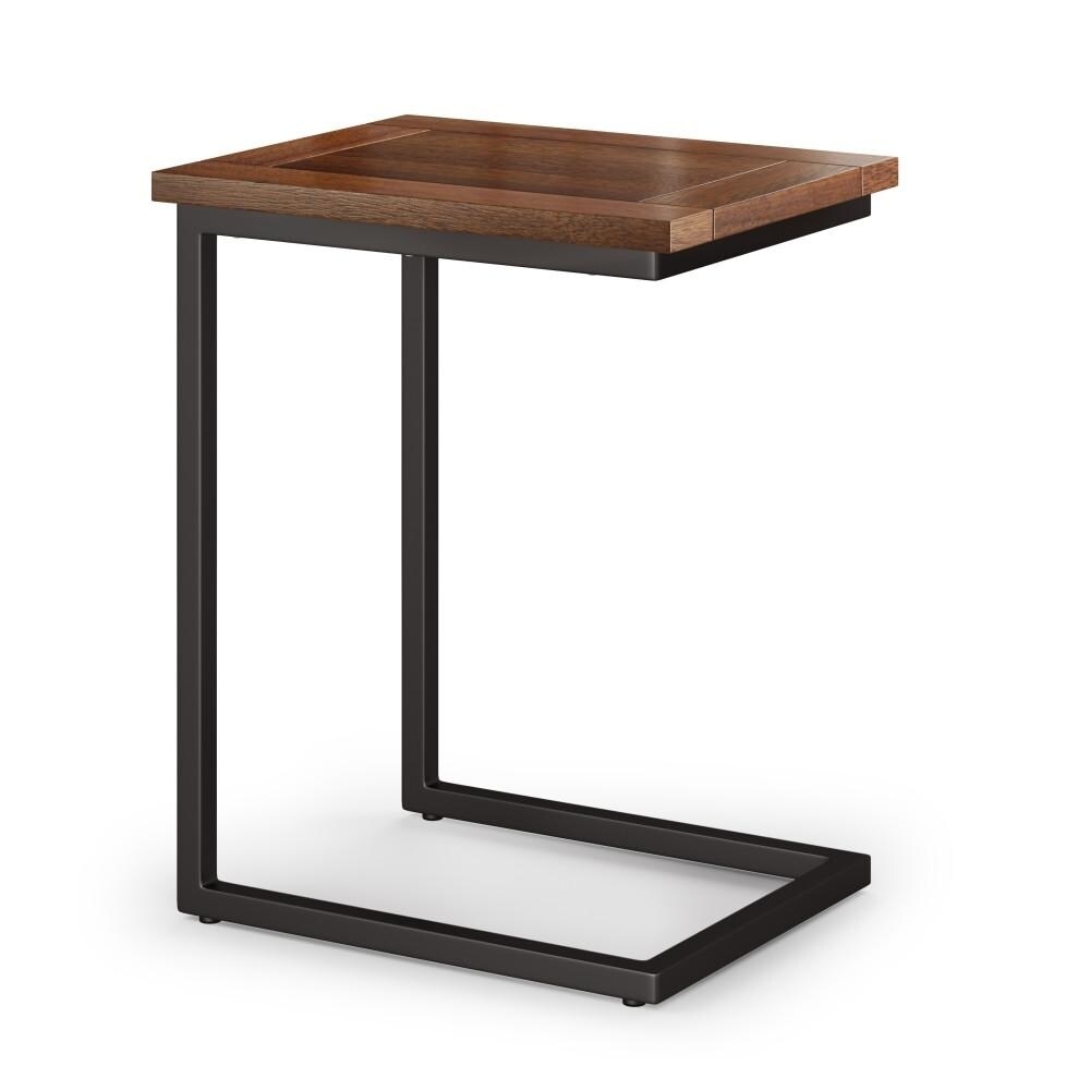 Simpli Home Skyler Solid Wood And Metal Rectangle C Side Table, Fully Assembled