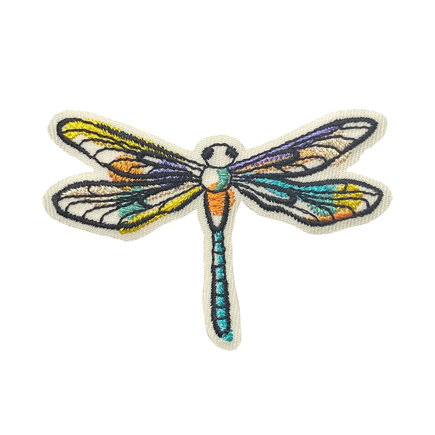 Dragonfly Sketch, Bugs, Insects, Embroidered, Iron-on Patch