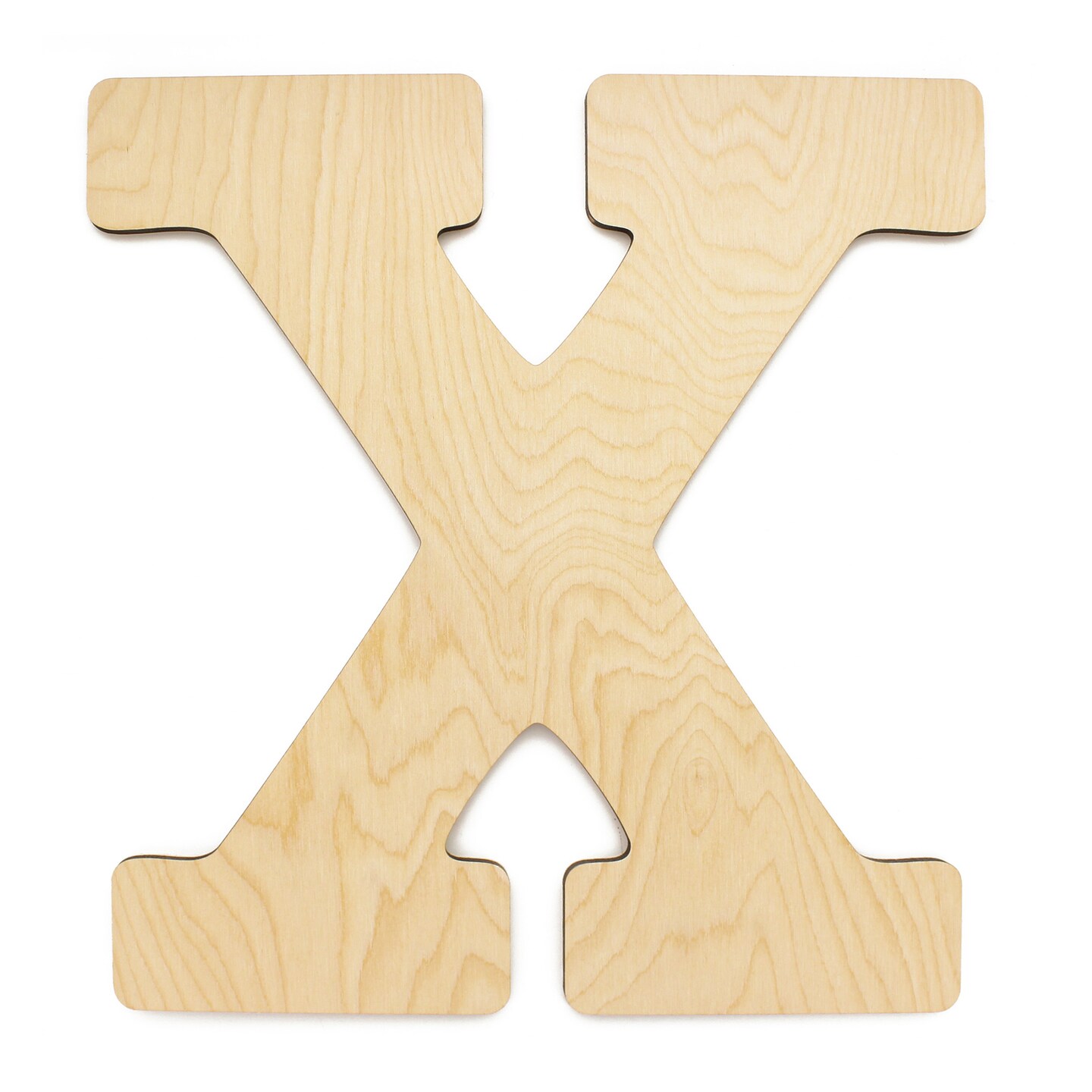 Essentials By Leisure Arts Arts Wood Letter 13&#x22; Birch X
