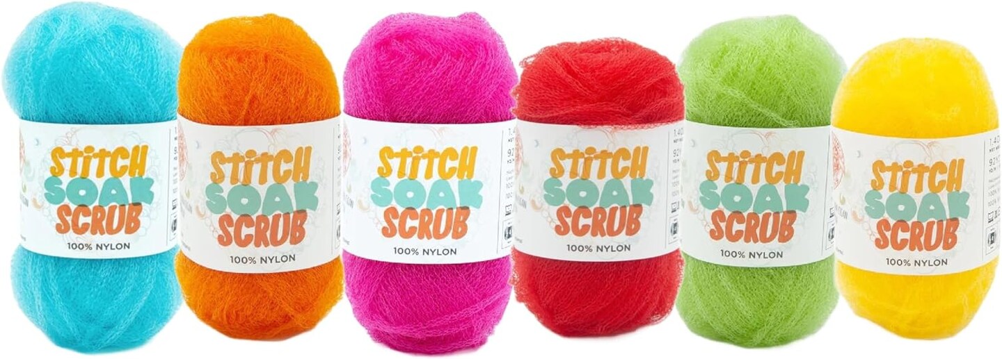 Lion Brand Yarn - Stitch Soak Scrub - 6 Color Assortment (Neon)