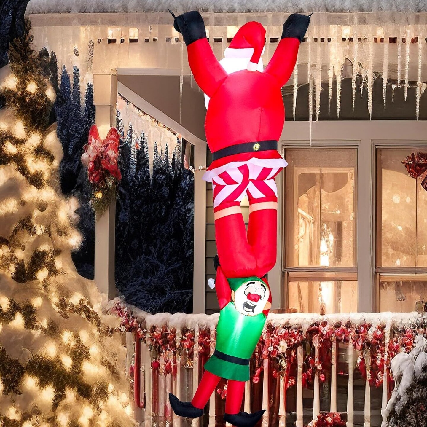 8FT Hanging Santa Inflatable Decoration