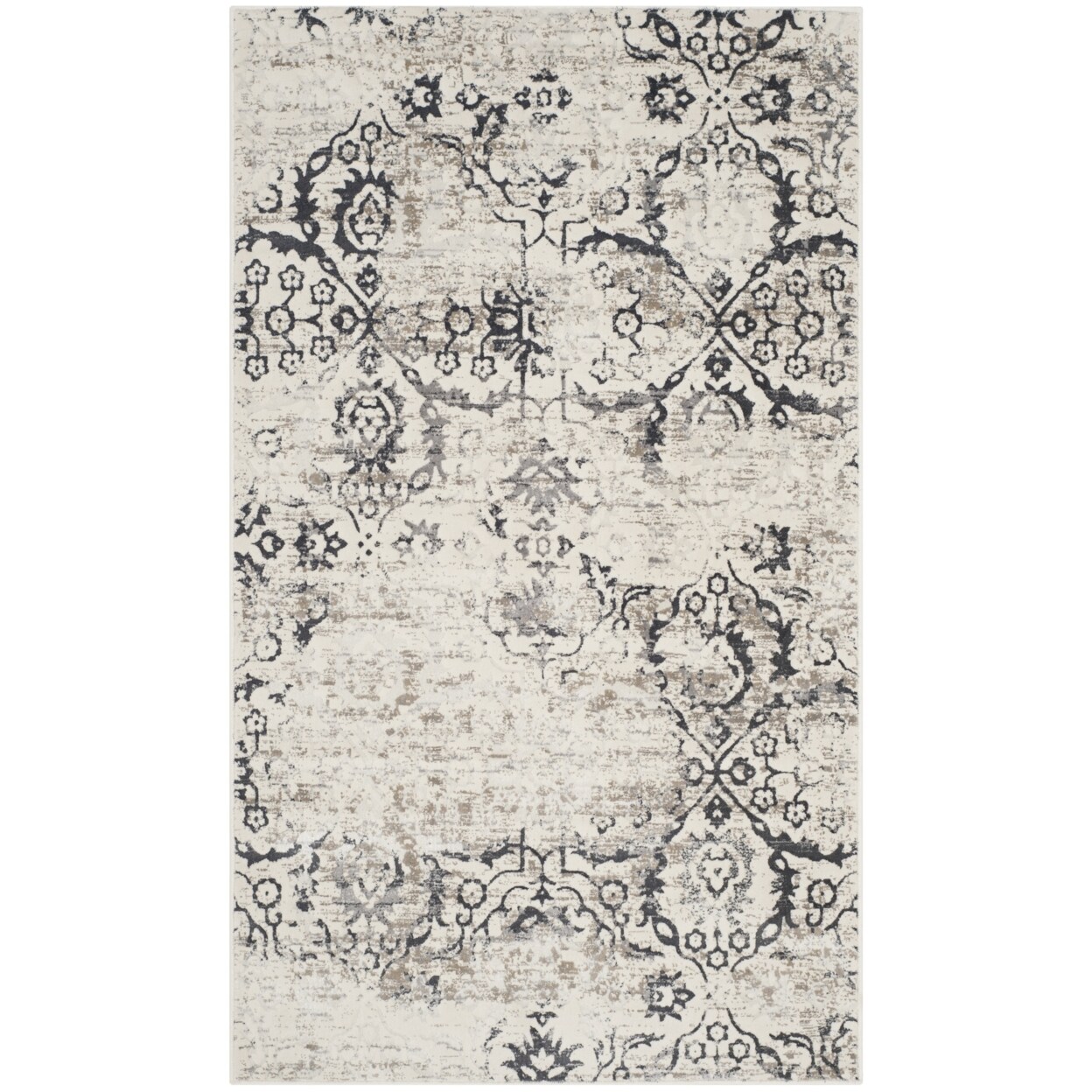 Safavieh Artifact Collection Atf237A Charcoal / Cream Rug Transitional Area