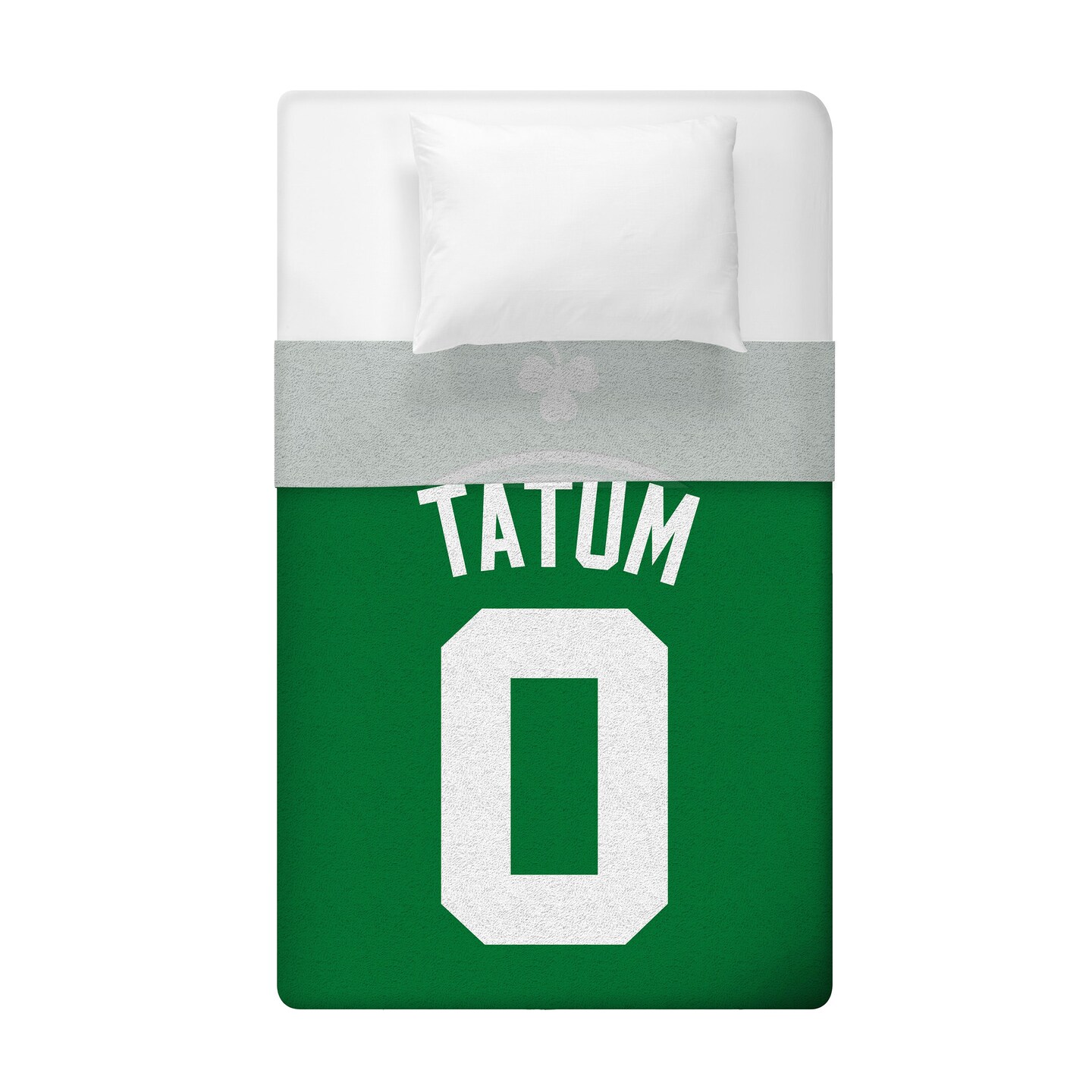 Sleep Squad Boston Celtics Jayson Tatum 60” x 80” Raschel Plush Jersey Basketball Blanket