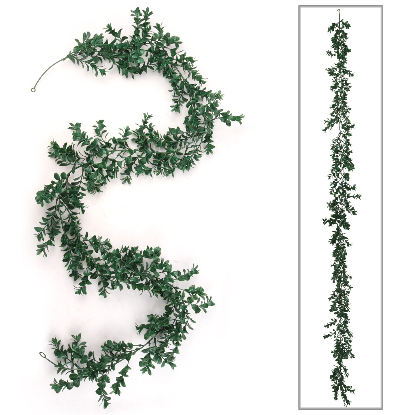6ft Artificial Hanging Boxwood Garland - Lifelike Faux Greenery for Indoor & Outdoor Use, Perfect for Parties, Events, Home & Office Decor, Floral Home by Artificial Flowers