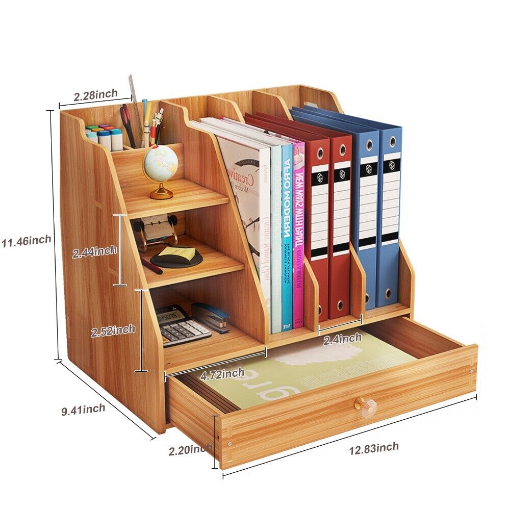 4 tier Bamboo Desktop Organizer for Office