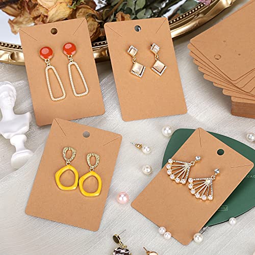 500 Pieces Earring Cards - holder Cards with 500 Pieces Bags, Display Cards for Earrings Necklace Display and Jewelry Packaging