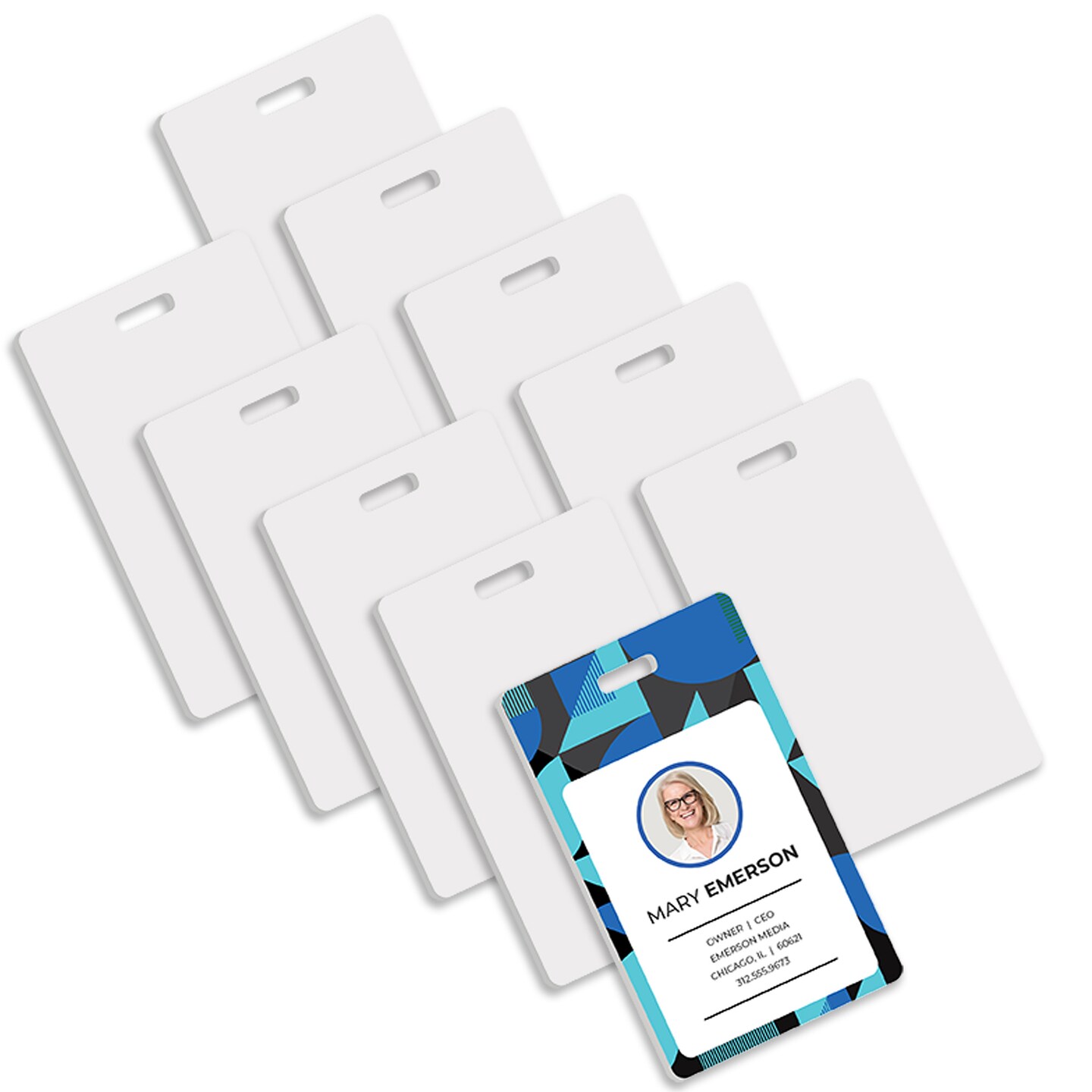 Unisub Sublimation Blank FRP Luggage Bag Tag 2.5 x 4.25 Rectangle