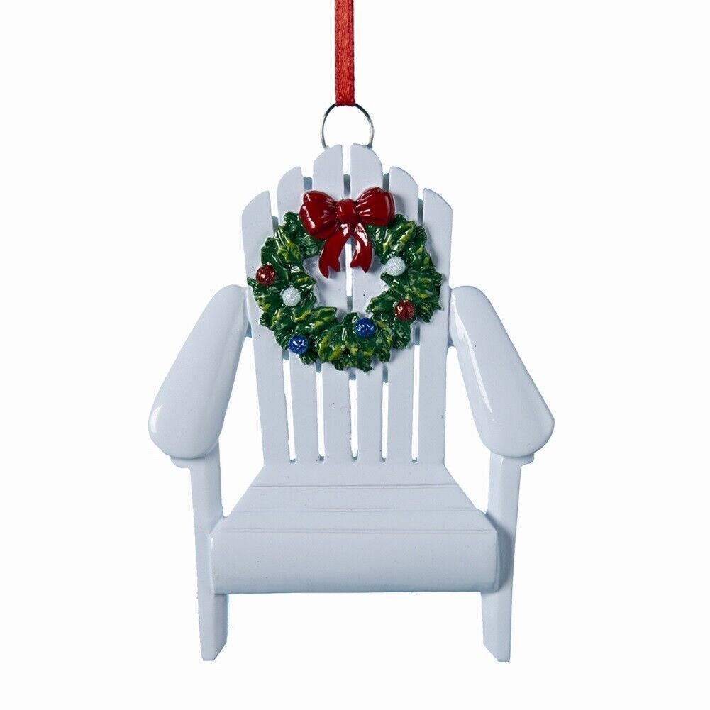 Mini Chair with Wreath Christmas Ornament