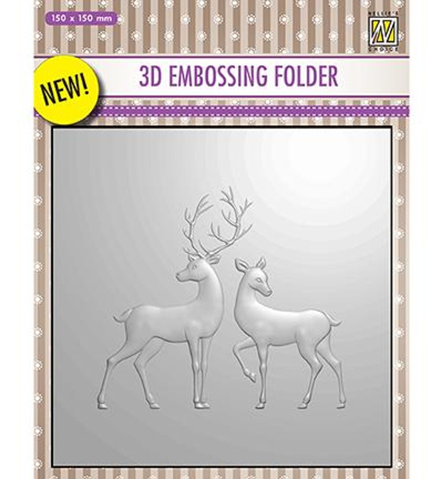 Nellie&#x27;s Choice Nelle Choice 3D Embossing Folder - Reindeer