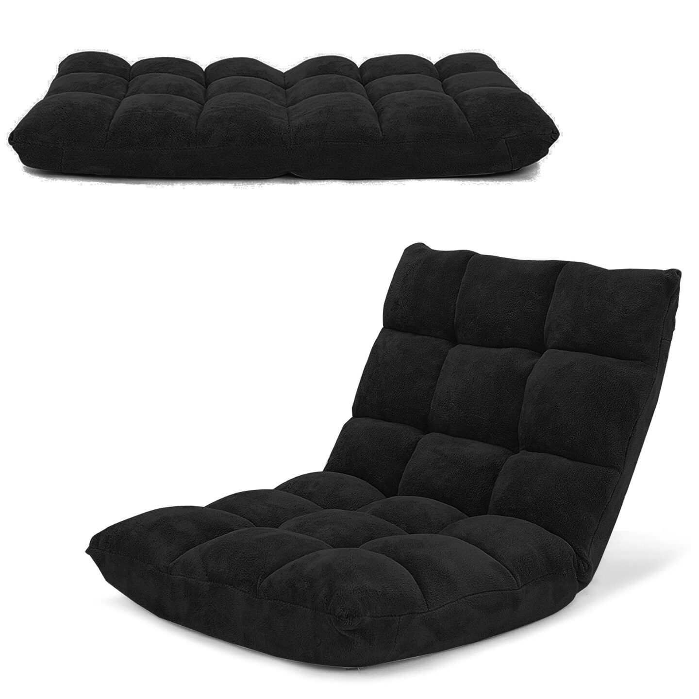 14-Position Adjustable Back Cushioned Floor Chair