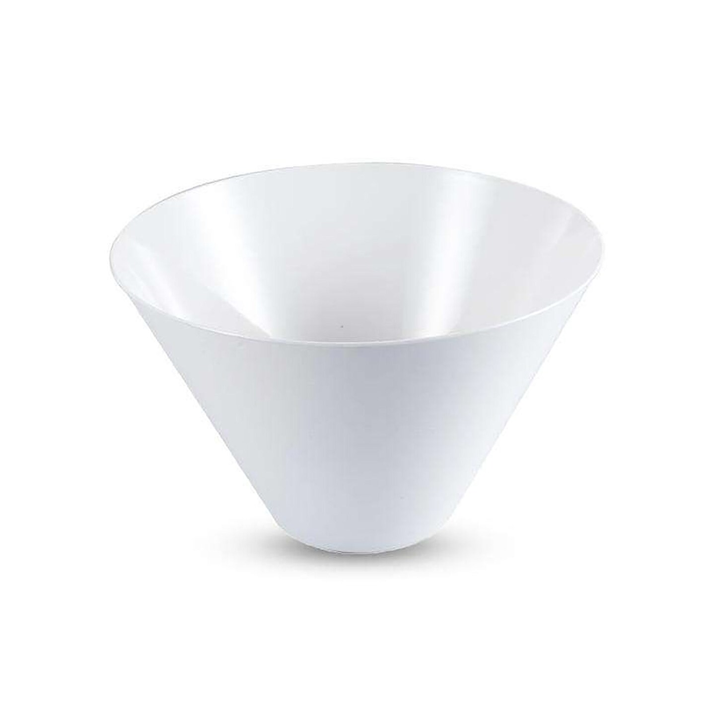 White Round Deep Plastic Serving Bowls - 96 Ounces (24 Bowls)