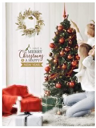 White Fake Pampas Grass Xmas Wreaths with Gold Berry Leaves Bells Balls for Windows Fireplaces Walls, Indoor and Outdoor, 19 Inch Gold Christmas Wreath for Front Door