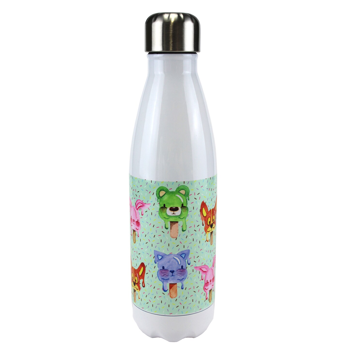 Sublimation Blank Tapered Water Bottle Dye Sublimation Blanks Tumbler  Insulated Double Walled Water Bottle for Heat Press Transfer Sublimation  Blanks, 17oz