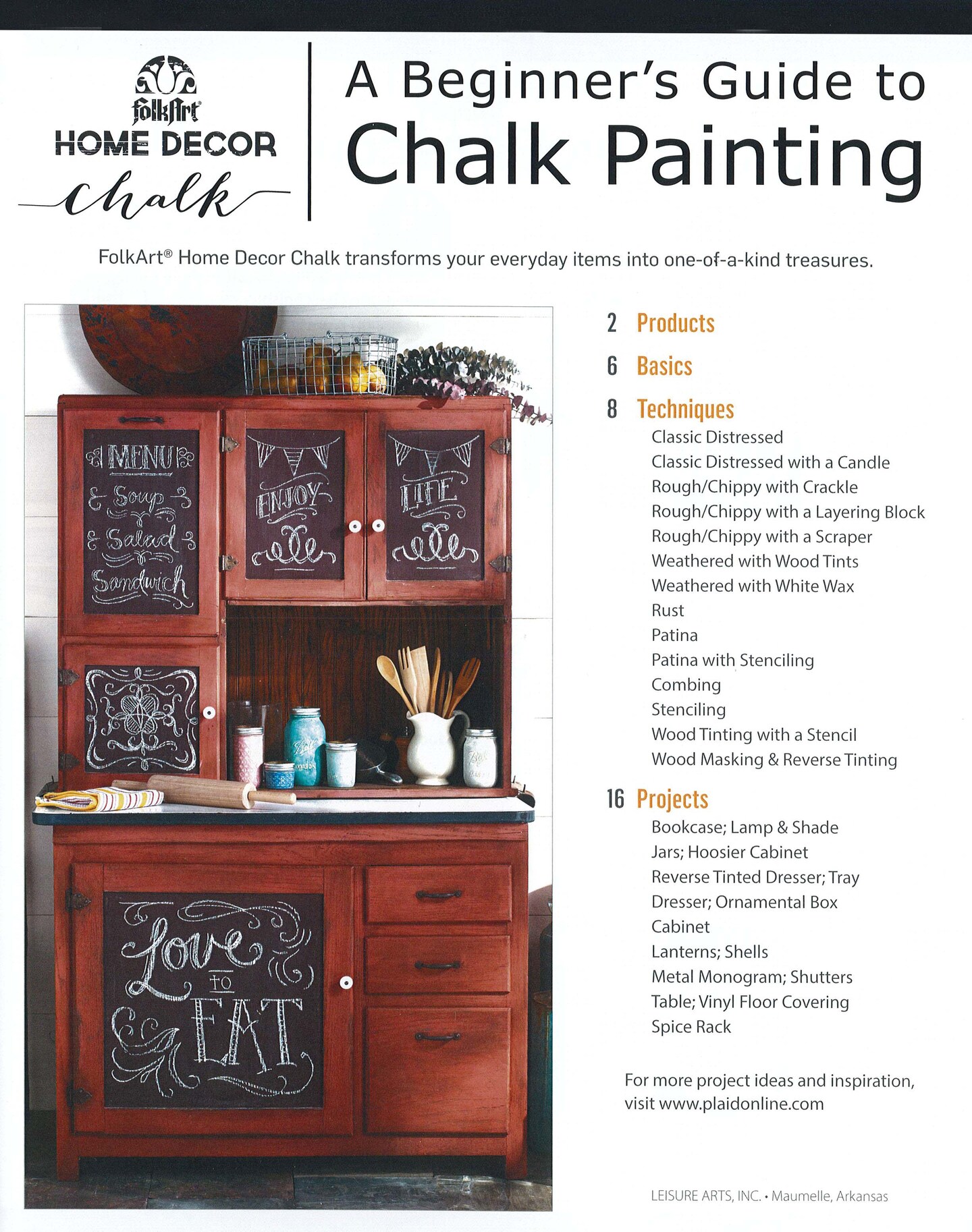 Leisure Arts A Beginner&#x27;s Guide Chalk Painting Crafting Book