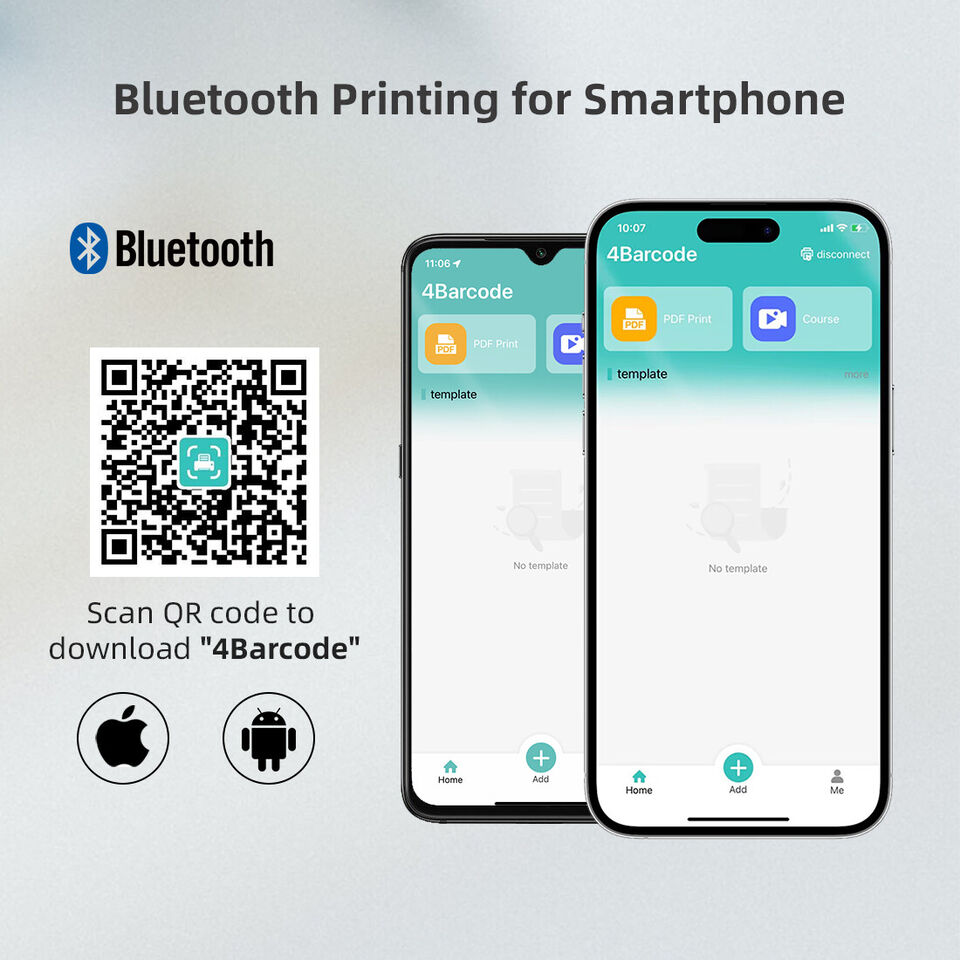 Wireless Bluetooth Thermal Shipping Label Printer For Smart Phone.