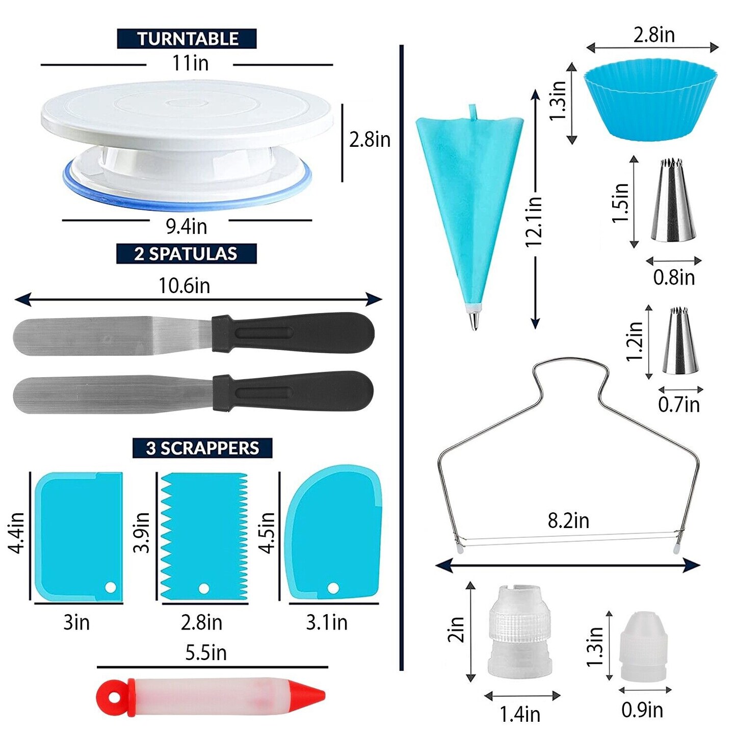 Colorful Cake Decorating Supplies Kit 108pcs