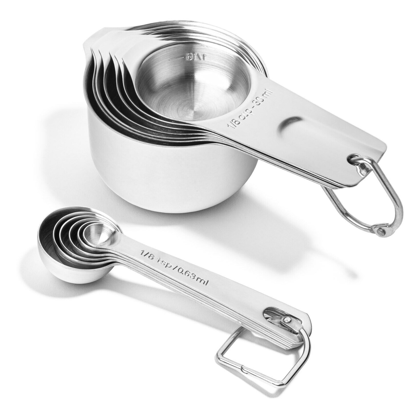 Stainless Steel Measuring Cups and Spoons 13 pcs