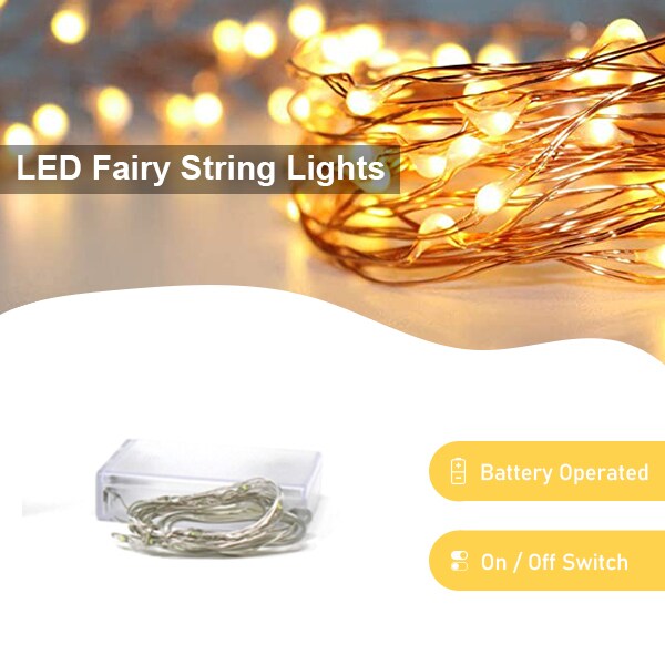 Perfect Holiday 30 LED Copper Fairy String Lights - Battery Operated