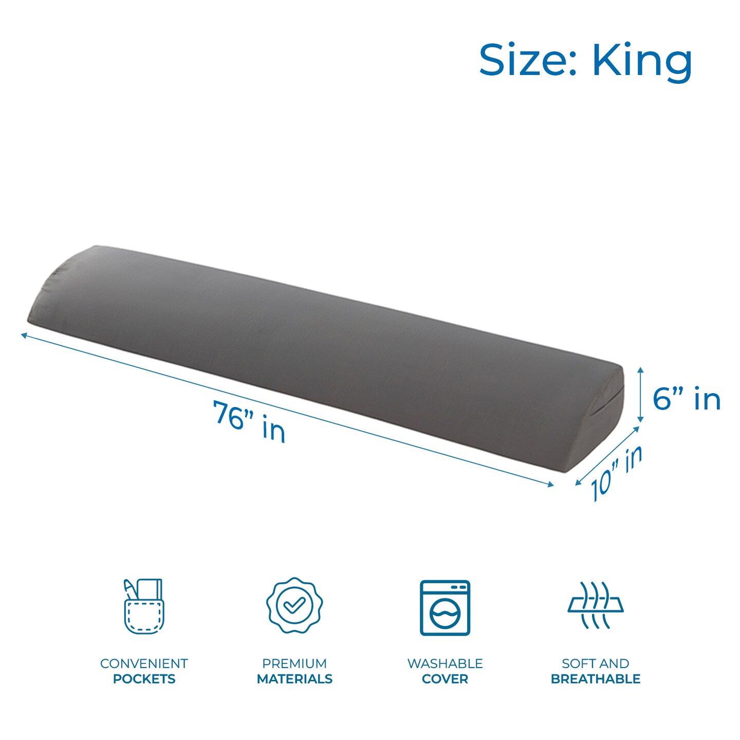 Nestl Bed Wedge Pillow for Headboard