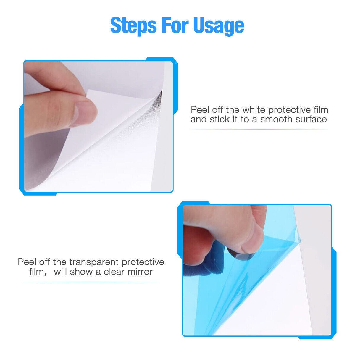 Adhesive Flexible Mirror Sheet 32 pcs