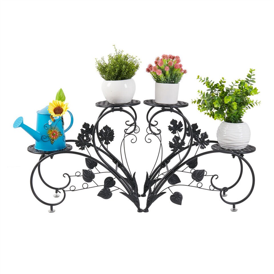 4Tier Iron Plant Pot Stand ,Planter Flower Holder Shelf Storage.