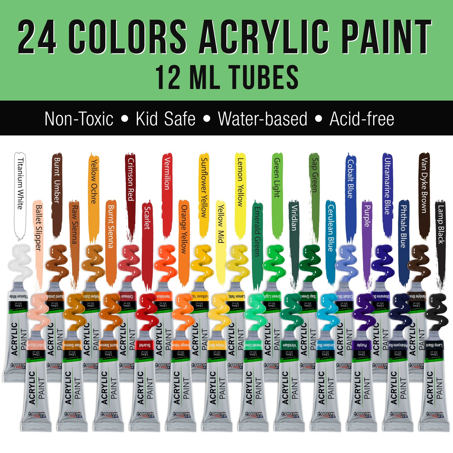 Complete Acrylic Paint Set, 36 Piece Professional Painting Set – Includes  Mini Easel, 6 Canvas, Paint Tray, Painting Knives, 10 Paintbrushes and More  – Perfect Gift for Artists.