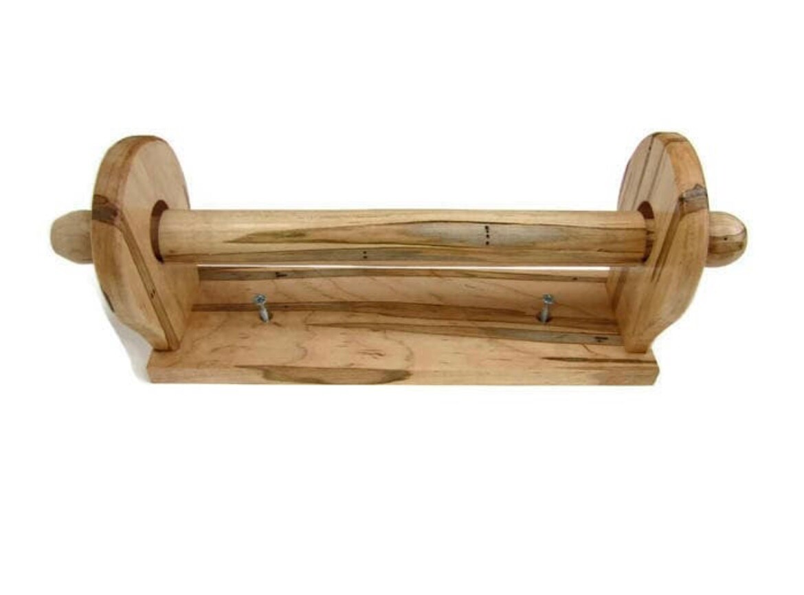 Solid Wood Paper Towel Holder, Maple Paper Towel Holder for Under Cabinet, Rustic Kitchen Decor product 1