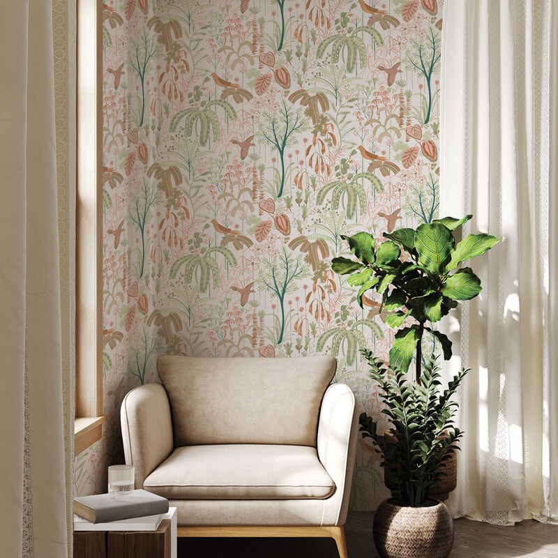 Tempaper Willow Peel and Stick Wallpaper Rainforest Mutlicolor