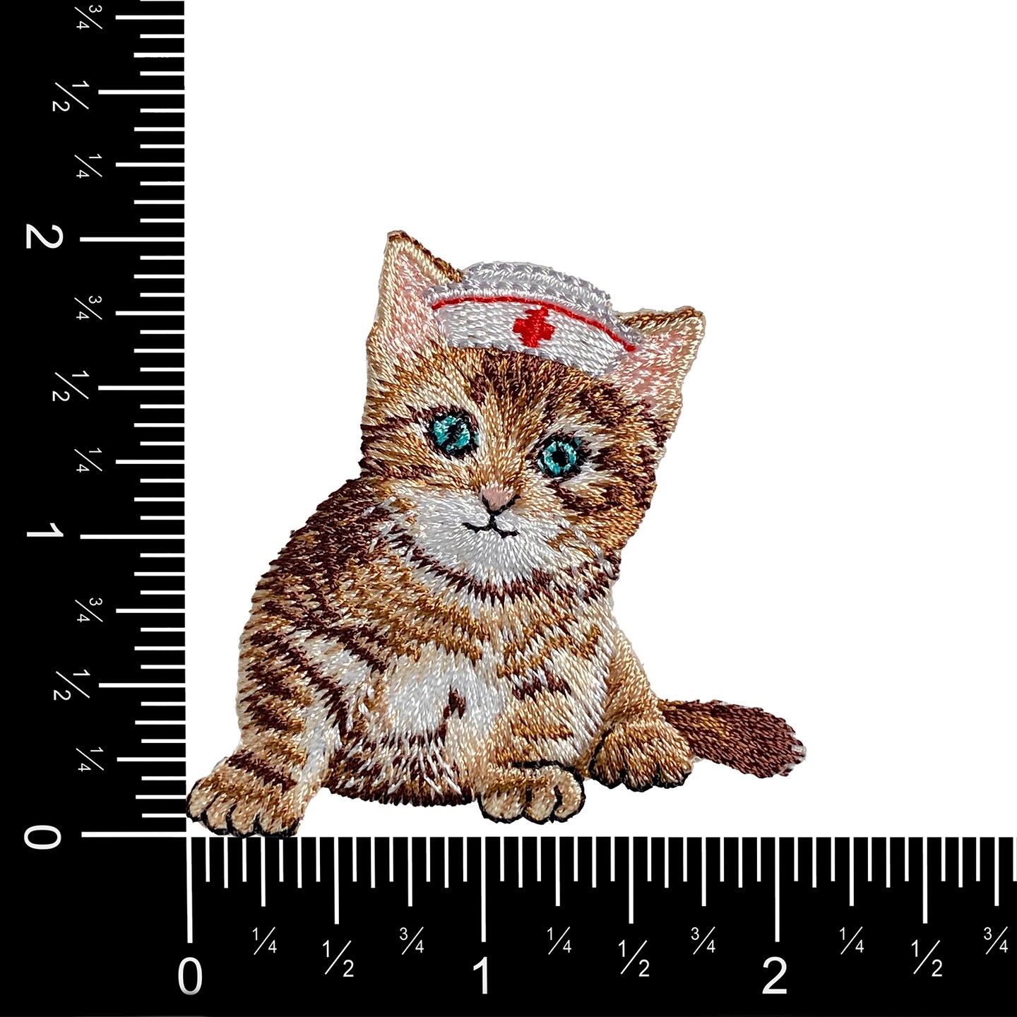 Nurse Kitty Cat, Medical, Embroidered, Iron-on Patch