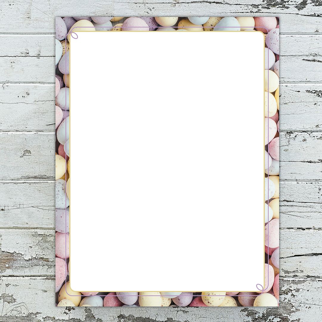 Great Papers! Speckled Eggs Easter Stationery Letterhead, Invitations and Announcements, Printer Friendly, 8.5&#x22;x11&#x22;, 80 Pack