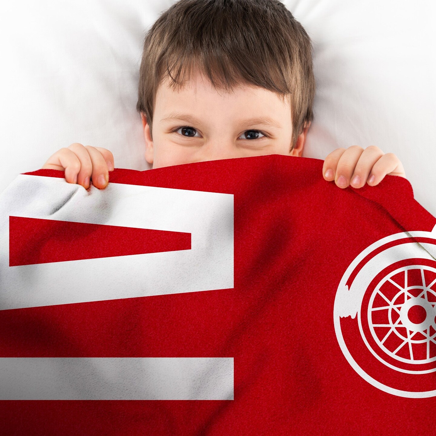 Sleep Squad Detroit Red Wings Rally Al 60” x 80” Raschel Plush Hockey Blanket